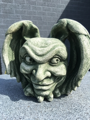 De Duivel- Gargoyle- decoratie voor de muur - Stone Monster- middeleeuwse figuren tuin.